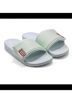 Hunter Women’s Adjustable Spearmint Slides Size 10 NEW